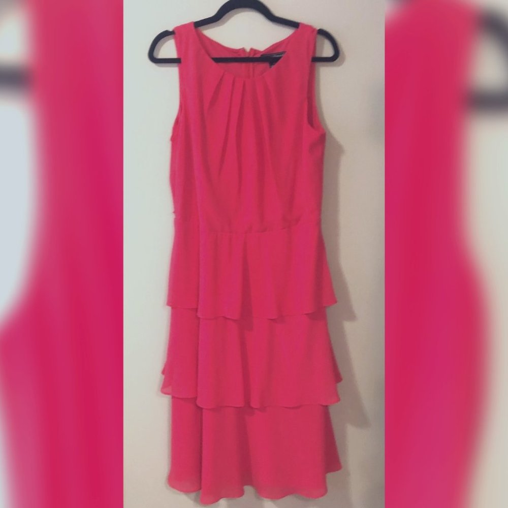 Tiered Chiffon Midi Dress